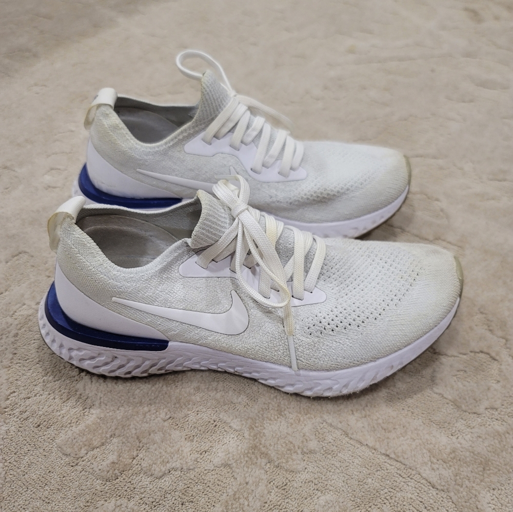 Nike Epic React Flyknit White Racer Blue